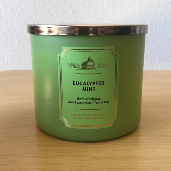BBW Eucalyptus Mint Large 3 Wick Candle Home Fragrance Decor - Picture 1 of 4
